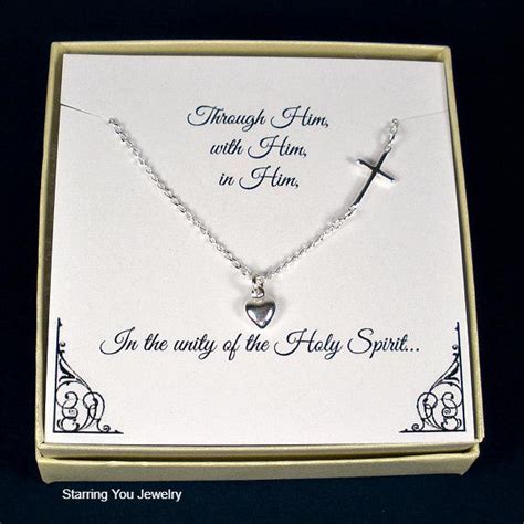 If you're shopping for first communion gifts for boys, you may consider a recordable or personalized religious storybook , a prayer book, a rosary or other religious gifts. First Communion Gift for Girls, Confirmation Gift, Side ...