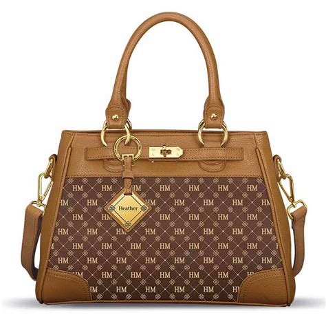 Personalized Initial Brown Handbag