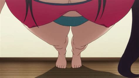 takami akio amaya haruko maken ki animated animated 1girl barefoot bouncing breasts