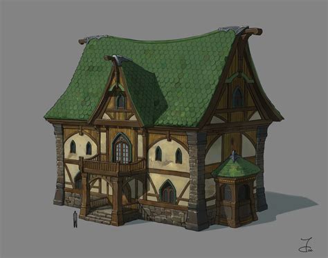 Medieval House Ji Young Joo Medieval Houses Fantasy House Architecture