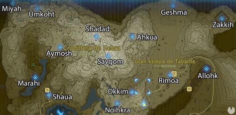 Zelda Botw Hebra Shrines Map