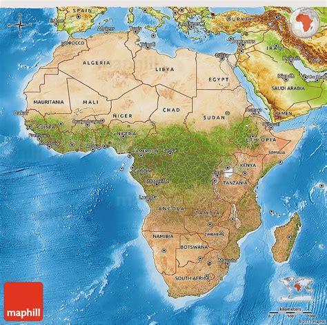 Africa Physical Map Free Printable Maps