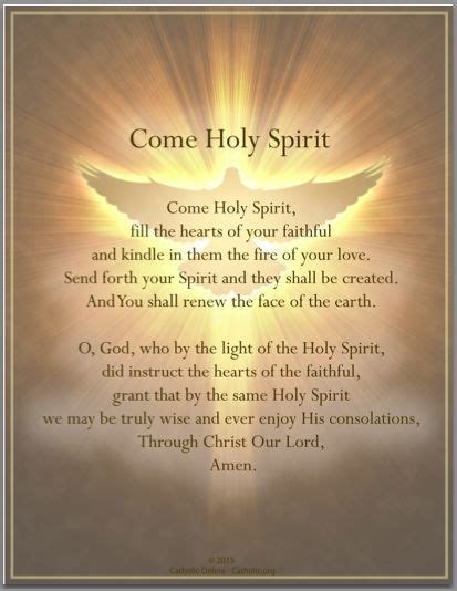 Beautifully Designed Digital Downloadable Pdf Come Holy Spirit Prayer