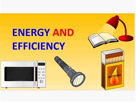 Energy And Efficiency Teaching Resources