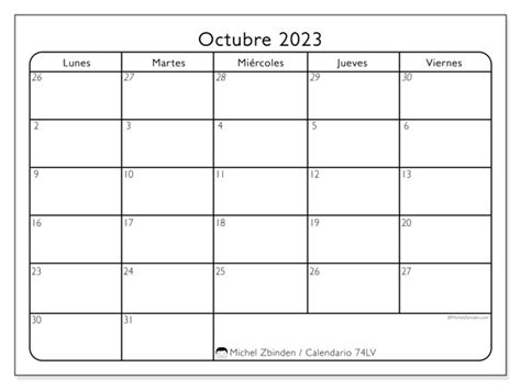 Calendario Octubre De 2023 Para Imprimir 504ds Michel Zbinden Bo Hot