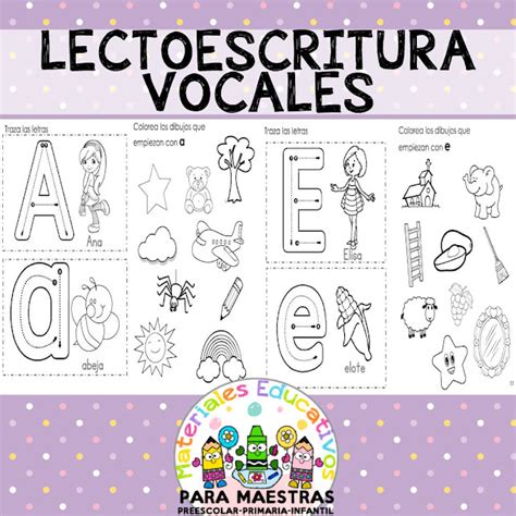 Lectoescritura Para Aprender Las Vocales Materiales Educativos Para