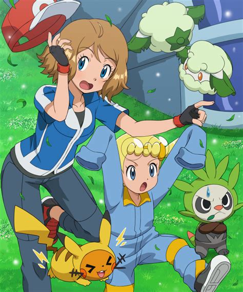 Pokemoa Ash Ketchum Bonnie Pokemon Chespin Clemont Pokemon Cottonee Dedenne Pancham