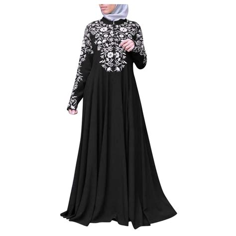 cheap women muslim dress kaftan arab jilbab abaya islamic lace stitching maxi dress joom