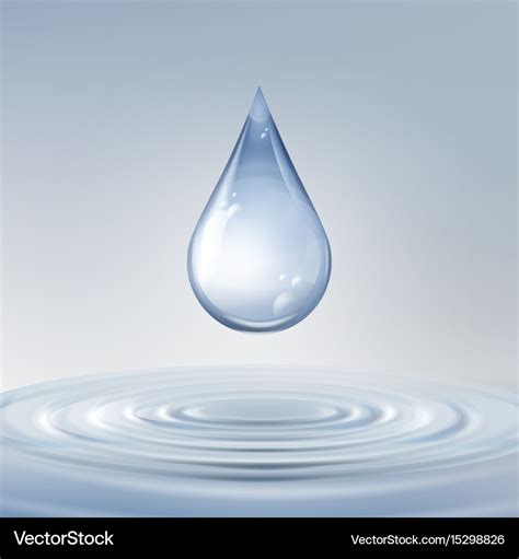 Shiny Water Drop Royalty Free Vector Image Vectorstock