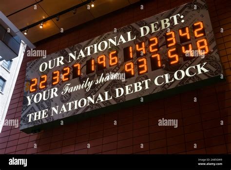 National Debt Clock Times Square Nyc Usa 2019 Stock Photo Alamy