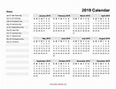 21 FREE PRINTABLE YEARLY CALENDAR 2019 - * FreePrintable