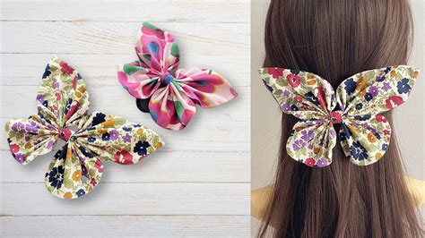 Easy Large Fabric Butterfly Hair Clips Diy