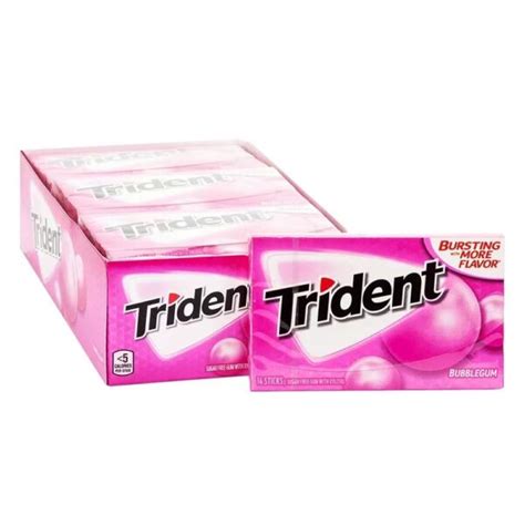 Trident Bubble Gum Sugar Free Gum 12 Packs Sinin