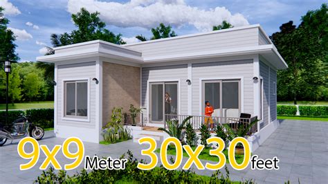 Modern Style Homes 9x9 Meters 30x30 Feet 2 Beds Pro Home Decorz