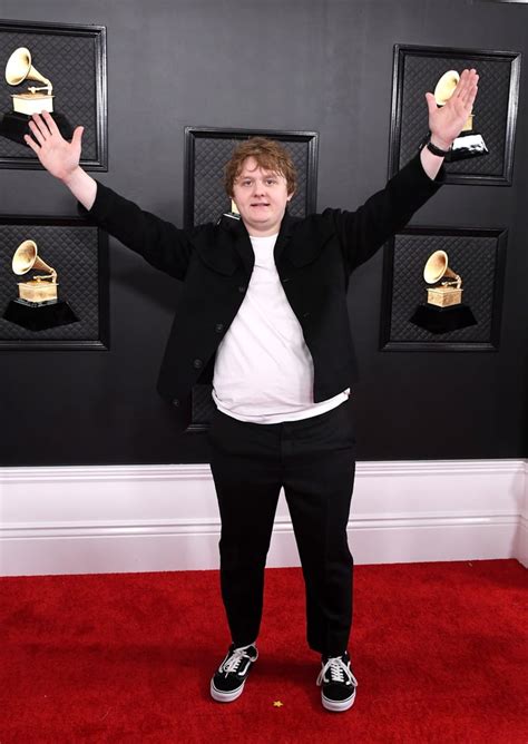 Sadly, the statement accessory wouldn't last the whole performance. Lewis Capaldi Owned the Red Carpet at the 2020 Grammys ...