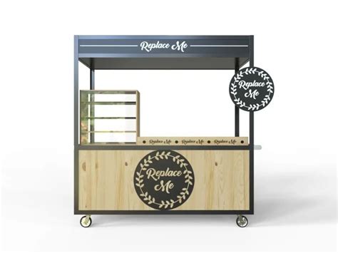 Wooden Coffee Cart Design Outdoor Display Mini Cafe Stand Espresso