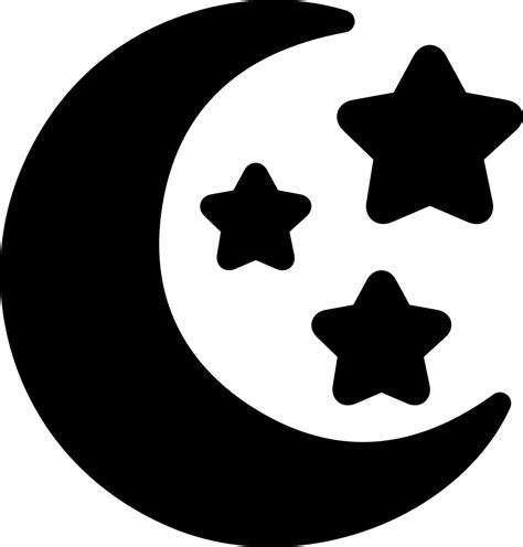 Crescent Moon And Star Icon Circle Download Png Image