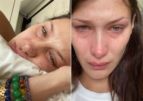 bella hadid posts crying photos to share mental health struggles entertainment news asiaone