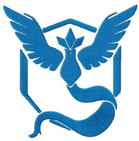 Pokemon Go Team Mystic Embroidery Design Pokemon Go Team Mystic