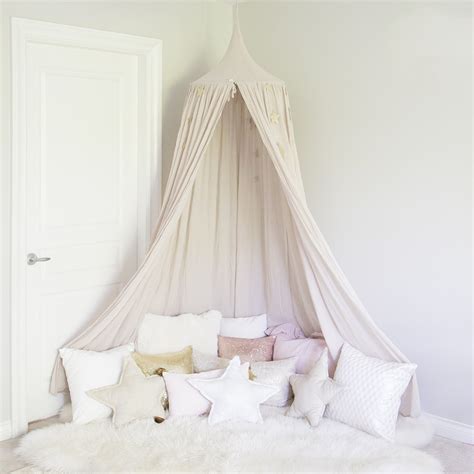 Use a sturdy branch to create your own shabby chic canopy. Canopy Girl Bedroom & Pink Canopy With Pillows In Girl Room