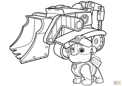 His work involves rescuing sea animals in case of underwater emergencies. Paw Patrol Rubble's Bulldozer coloring page | Free ...