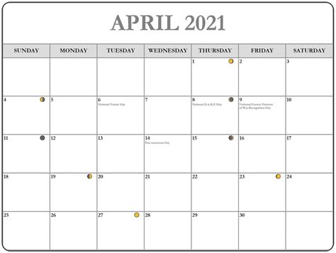19 verschiedene pdf kalender 2021 in allen erdenklichen farben und formen kostenlos zum download. Free April 2021 Calendar - Blank Printable Template