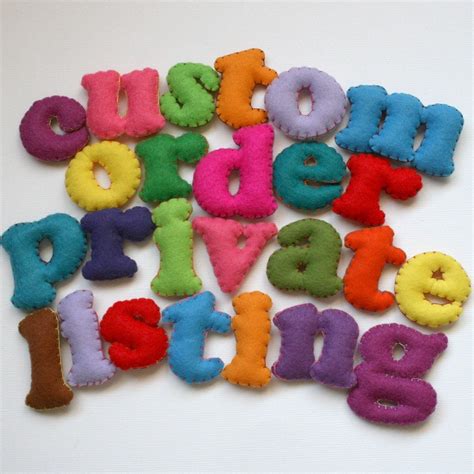 Stuffed Felt Alphabet Letters Felt Stuffed Alphabet Colorful Felt