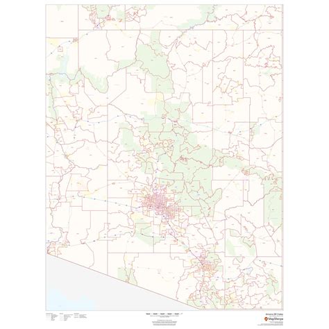 Arizona Zip Code Map By Map Sherpa The Map Shop