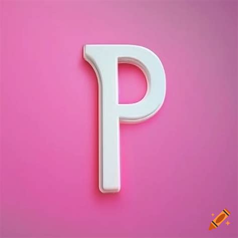 Pink And White Letter P