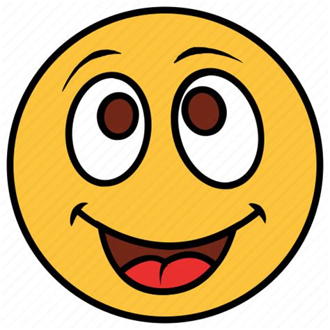 Cartoon Character Emoji Emotion Face Happy Smile Icon