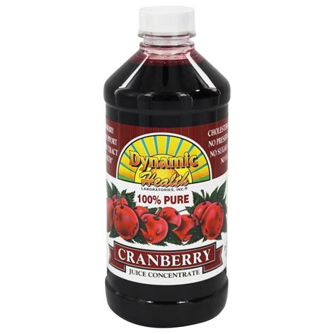 Dynamic Health Unsweetened 100 Juice Concentrate Pure Cranberry 16 Fl Oz