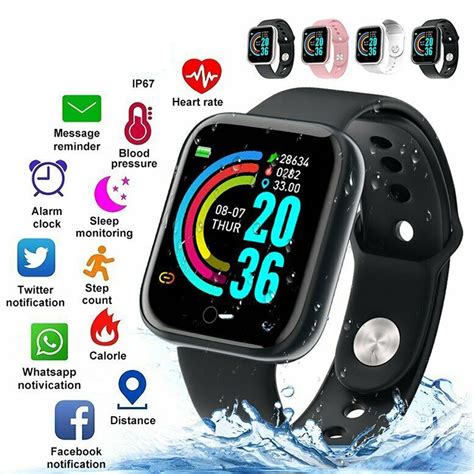 Y68 D20 Smart Watch Bluetooth Fitness Sports Pro Relógio Shopee Brasil