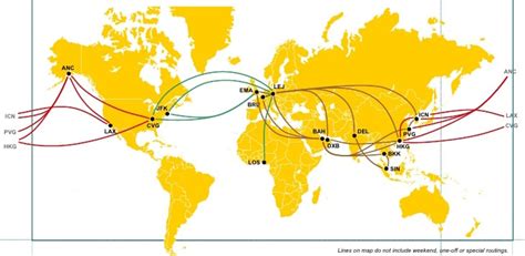 Dhl Flight Route Map World Map