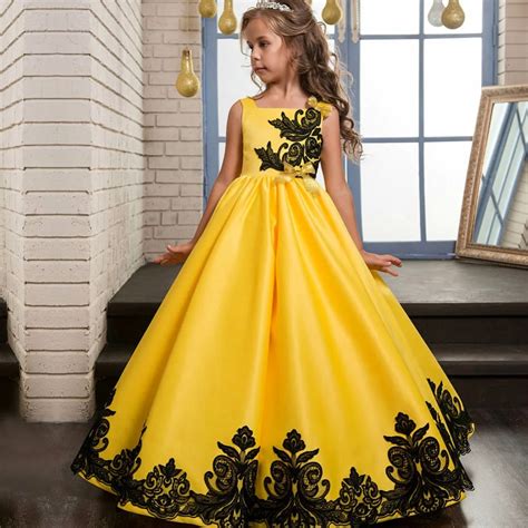 Princess Belle Dress Girls Carnival Costume Children Beauty Beast