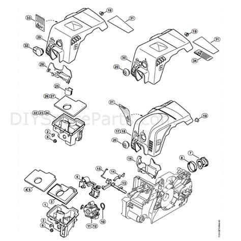 Stihl Ms 170 Chainsaw Ms170 2 Mix Parts Diagram Filter Housing