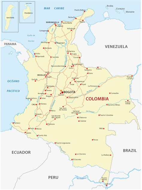 Map Of Colombia Cities