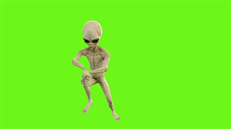 Alien Dancing In Gangnam Style Loopable Animation On Green Screen 4k