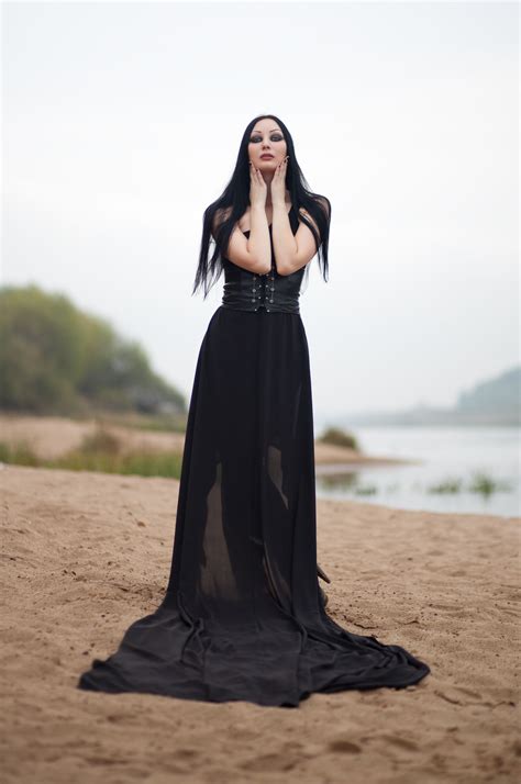 mervilina beautiful models goth model gothic models