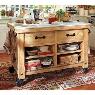 An all wood country farmhouse island kitchen table, with a 1'' inch marble thick top, on mobile wheels. Kitchen Islands On Casters - Foter