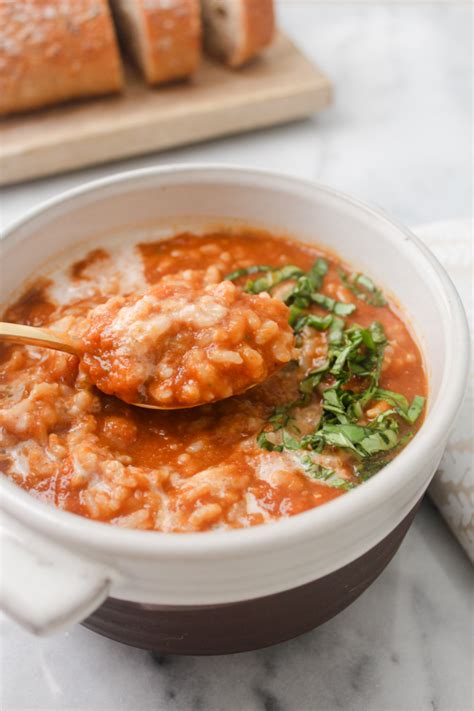 Creamy Tomato Basil And Rice Soup Healthy Soup Recipes Fresh Tomato