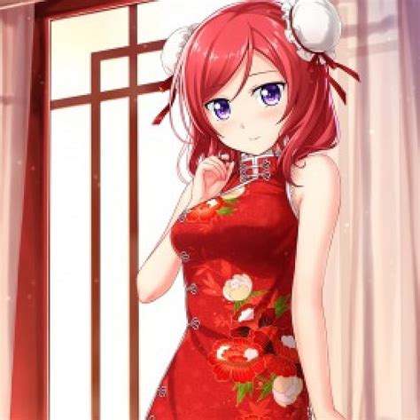 sexy anime girl with red hair telegraph