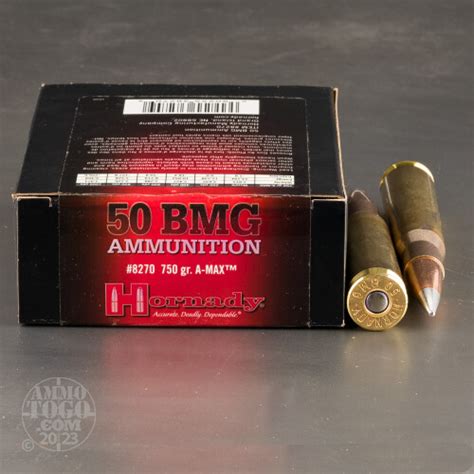 50 Bmg Ammunition For Sale Hornady 750 Grain A Max 10 Rounds