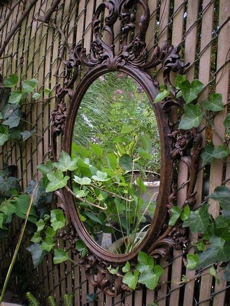 Hang A Mirror Like This One On The Fence In The Backyard Upcycle
