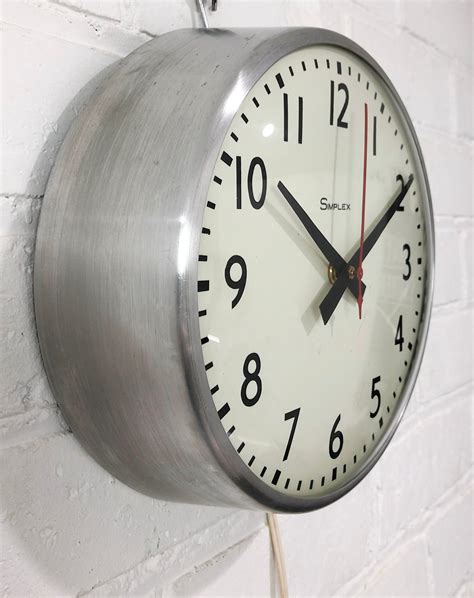 Vintage Simplex Electric Wall School Clock Exibit Collection