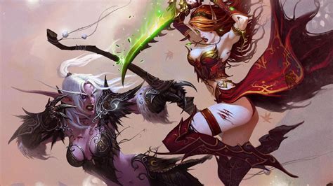 Wallpaper Illustration Anime World Of Warcraft Blood Elf Comics Mythology Night Elves
