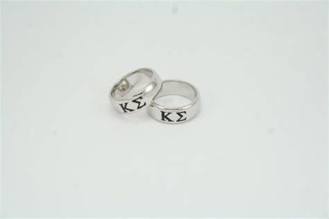 Kappa Sigma Sterling Silver Wide Band Ring ΚΣ Fraternity Etsy
