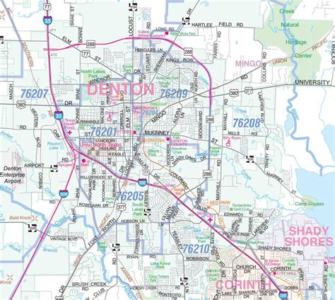 Dallas Fort Worth Metroplex Detailed Region Large Wall Map Wzip