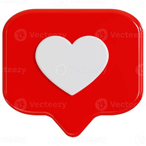 3d Red Heart Icon Illustration 11577697 Png