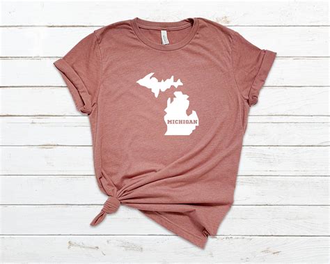 Michigan Shirt Michigan Tshirt Michigan T Michigan State Etsy
