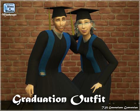 My Sims 4 Blog Ts3 Graduation Outfit Conversion For Males And Females